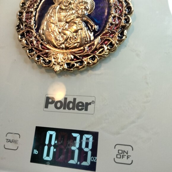 Virgin Mary Madonna Child Pendant Christmas Ornament Luke 2 21 Baby Jesus - Picture 8 of 8